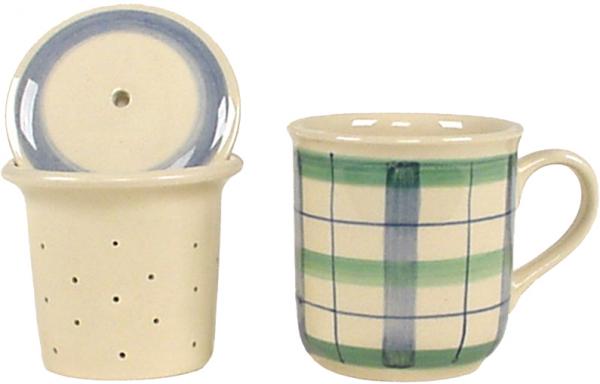 Teebecher mit Sieb und Deckel