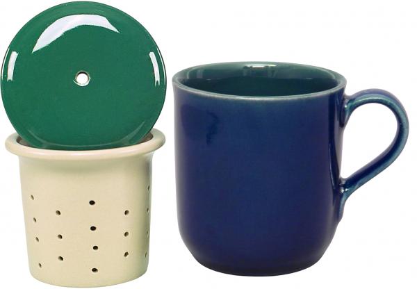Teebecher mit Sieb und Deckel