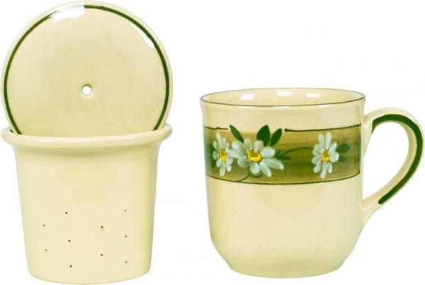 Teebecher mit Sieb und Deckel