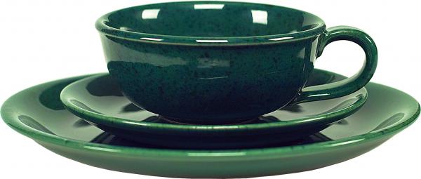 Teegedeck grün Sprenkel