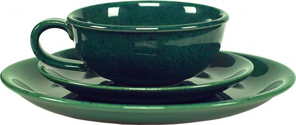 Teegedeck grün Sprenkel