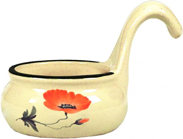 Teelicht mit Henkel Mohn