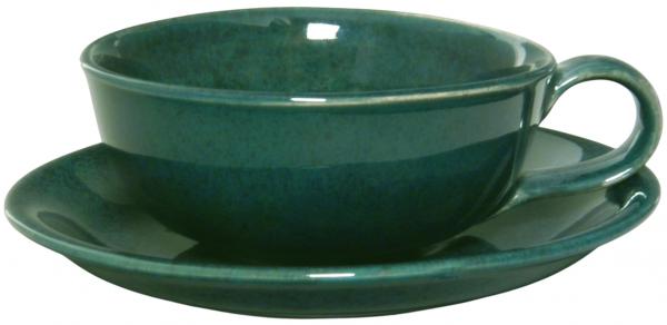 Teeschale grün Sprenkel