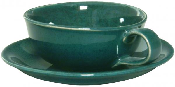 Teeschale grün Sprenkel