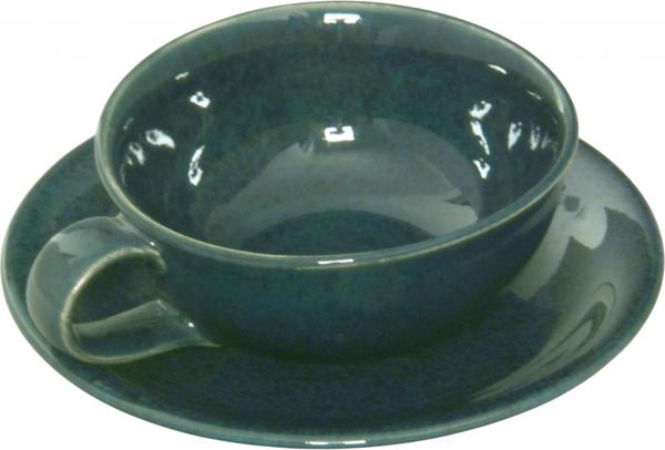 Teeschale grün Sprenkel