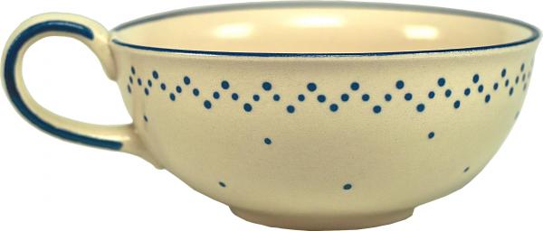 Teetasse Roxi groß matt hell 1 Punkt