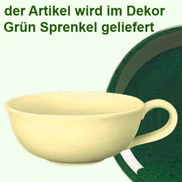 Teetasse Roxi groß grün Sprenkel