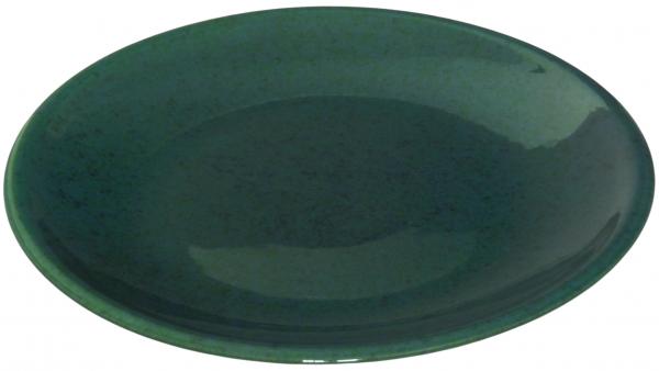 Teller 24 flach grün Sprenkel