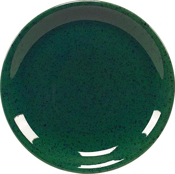 Teller 24 flach grün Sprenkel