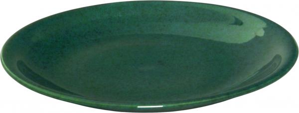 Teller 24 flach grün Sprenkel