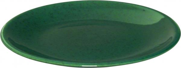 Teller 29 flach grün Sprenkel