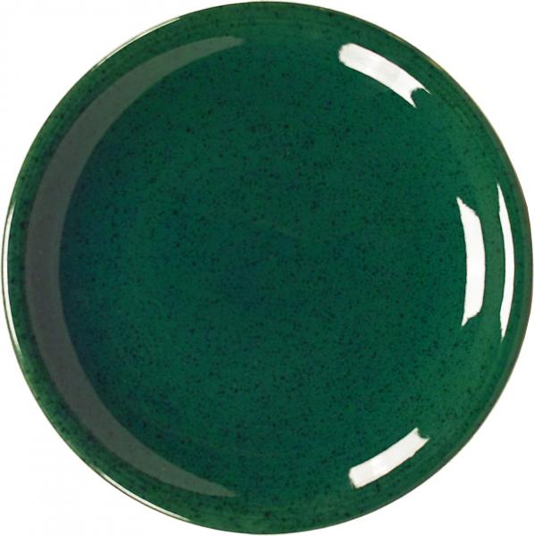 Teller 29 flach grün Sprenkel