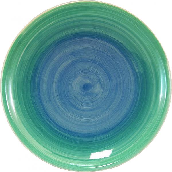 Teller 29 flach Aqua