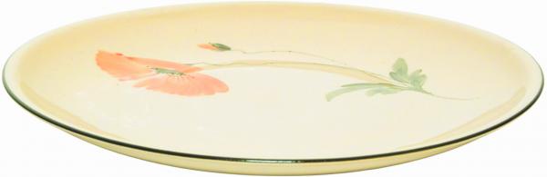 Teller 29 flach Mohn