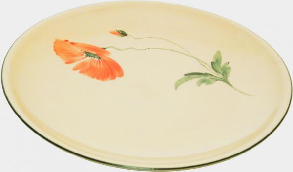 Teller 29 flach Mohn