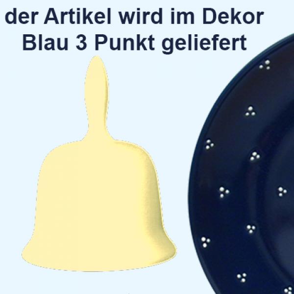 Tischglocke groß blau 3 Punkt