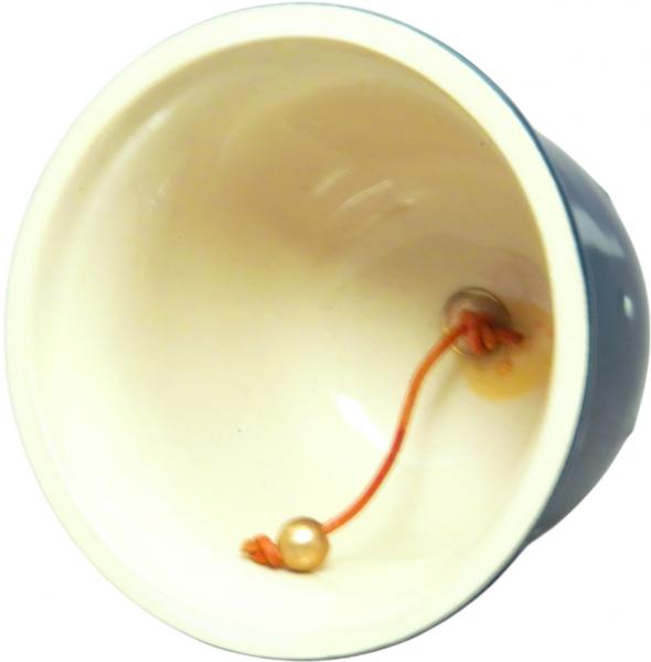 Tischglocke groß blau 3 Punkt