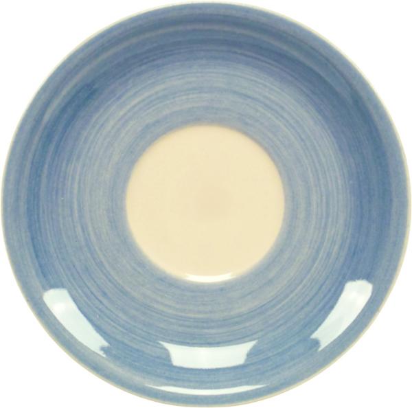 Untertasse 17 karo grün-blau