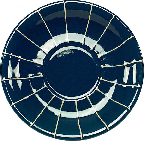 Untertasse 15 Nadelstreifen blau