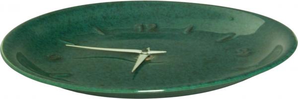 Wanduhr grün Sprenkel