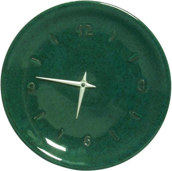 Wanduhr grün Sprenkel