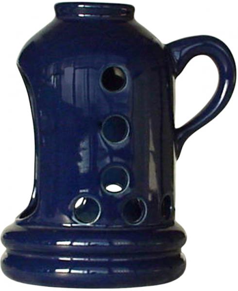Windlicht glänzend blau