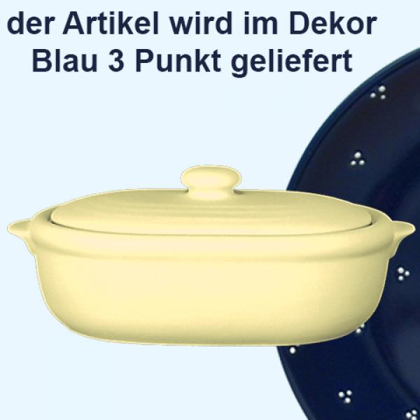 Heringstopf blau 3 Punkt