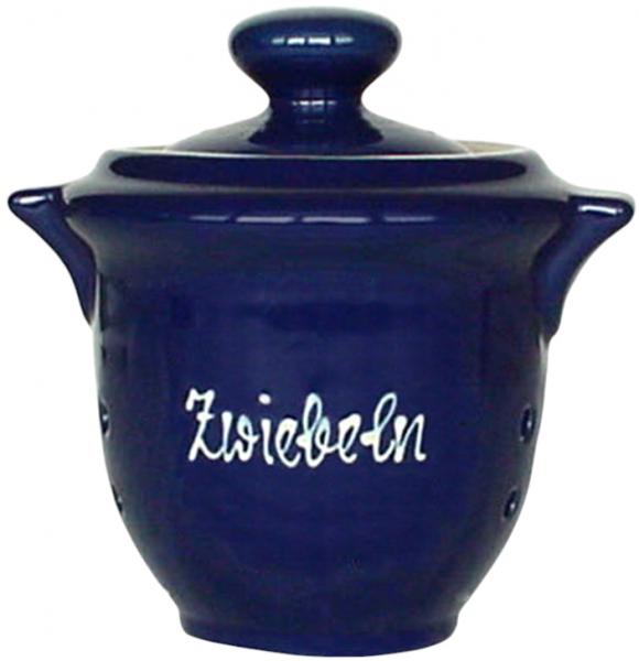 Zwiebeltopf glänzend blau