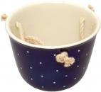 Blumenampel blau 1 Punkt