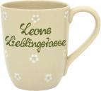 Cappuccino with font (2 Zeilen) Gänseblümchen