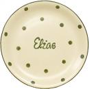 Dessertteller 19 mit Schrift (1 Zeile) Elli grün