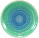 Dessertteller 19 mit Schrift (2 Zeilen) Aqua