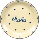 Dessertteller 19 mit Schrift (1 Zeile) Elli blau