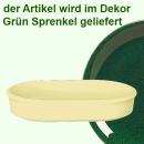 Fischbüchse oval grün Sprenkel