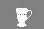 Fußtasse mit Schrift (1 Zeile) hell 1 Punkt