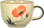 Jumbotasse mit Schrift (2 Zeilen) Mohn