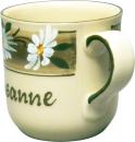 Namensbecher Dekor Margueritenblume