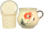 Mollytasse mit Sieb und Deckel Mohn
