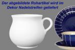 Mollytasse mit Schrift (2 Zeilen) blau Nadelstreifen