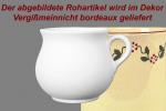 Mollytasse mit Schrift (2 Zeilen) Vergissmeinnicht bordeaux