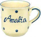 Namensbecher mit Schrift (1 Zeile) Elli blau