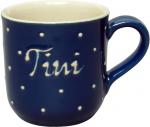 Namensbecher (1 Zeile) blau 1 Punkt