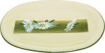 Platte 37 oval Dekor Margueritenblume