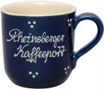 Coffee mug with font (2 line) blue 3 point