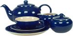 Teeservice 15-teilig glänzend blau