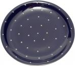 Teller 24 flach blau 1 Punkt